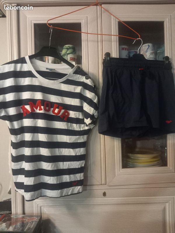 Short Bermuda Marinière Le Phare De La Baleine - Taille L/XL, Neuf Avec étiquettes