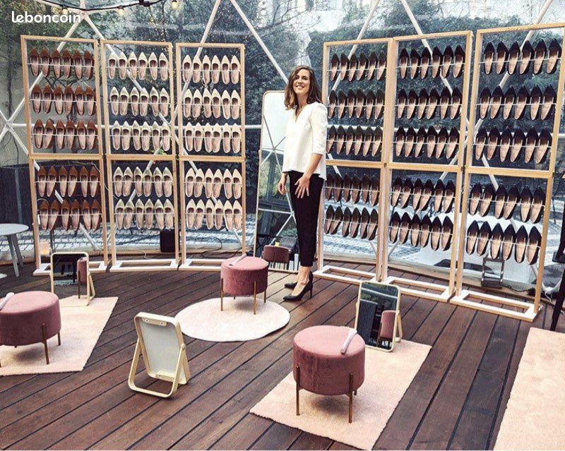 Portants à chaussures pliables en bois véritable (image 1)