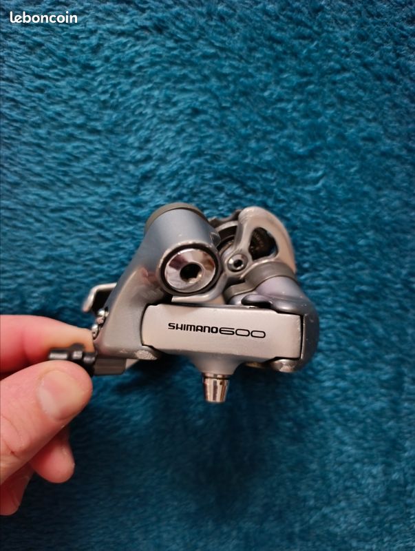 Dérailleur Arrière Vintage Shimano 600 - 7 Vitesses, Short Cage, Alu/acier, Japon
