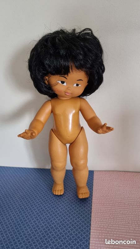 Poupée Clodrey Ancienne Années 70 - Brune 52cm, Marche Et Parle - Rare
