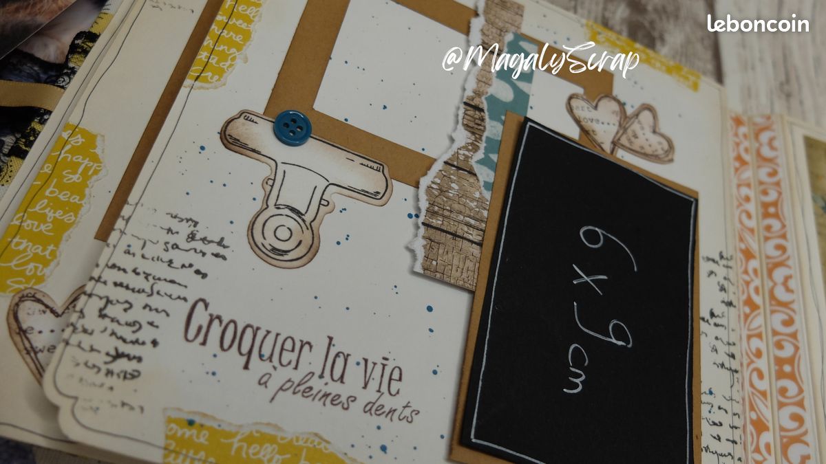 Album Scrapbooking Pétillant Couvertures tissu - Version "Jaune" (image 8)