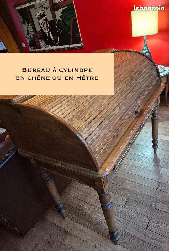 Bureau à cylindre en Hêtre massif (image 1)