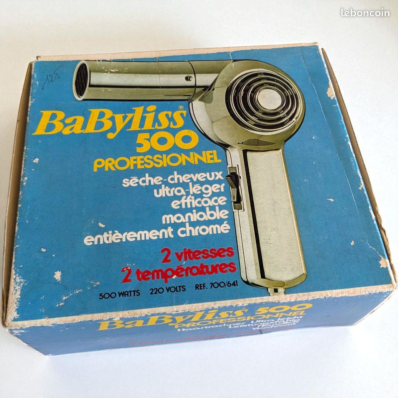 Sèche-cheveux Professionnel BaByliss PRO 0873 Vintage - Métal Chromé Années 70