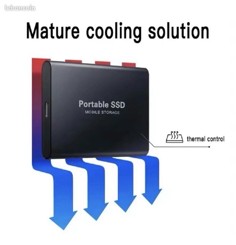 Disque Dur Externe 1to USB 3.1 Pour PC, Mac, Ordinateur De Bureaup Ordinateur Portable Wii U Xbox1to Or Fiche Technique Et Prix Au Maroc