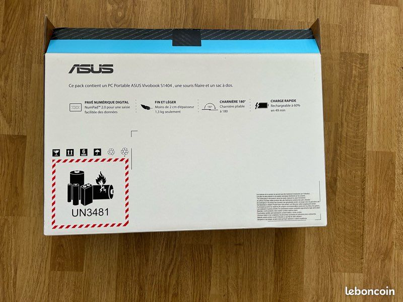 Ordinateur portable ASUS Vivobook S1404 (comme neuf) + accessoires (image 2)