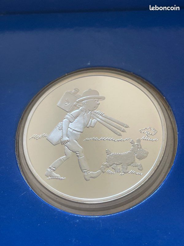 Tintin - Médaille en argent Monnaie de Paris - Tintin en