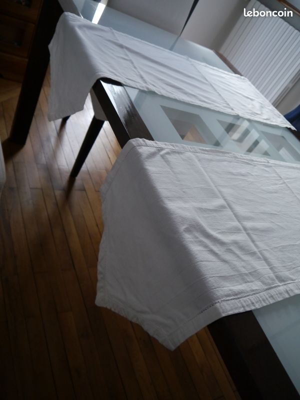 2 chemins de table blancs coton (image 4)