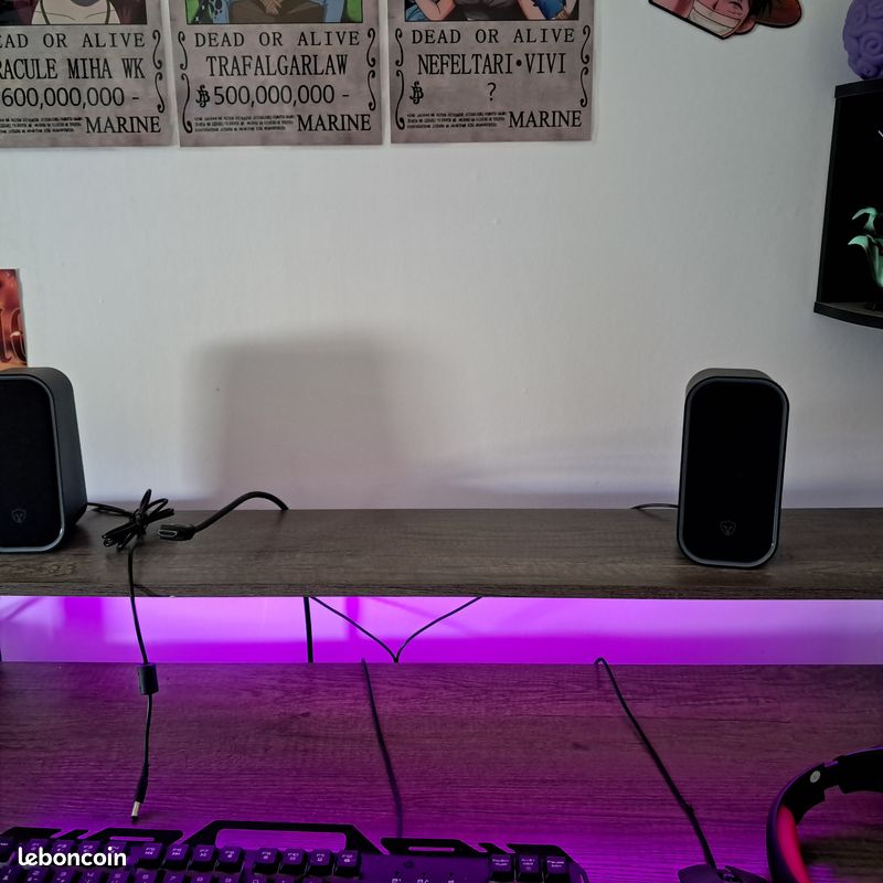 Bureau de gaming apparence chêne gris (image 10)