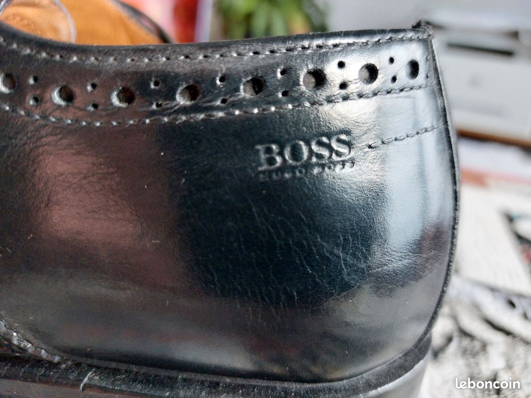 Chaussure cuir noir Boss Hugo Boss (image 3)
