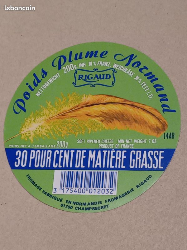 Étiquette Fromage Demi Camembert Le Châtelain Claudel Pont-Hebert