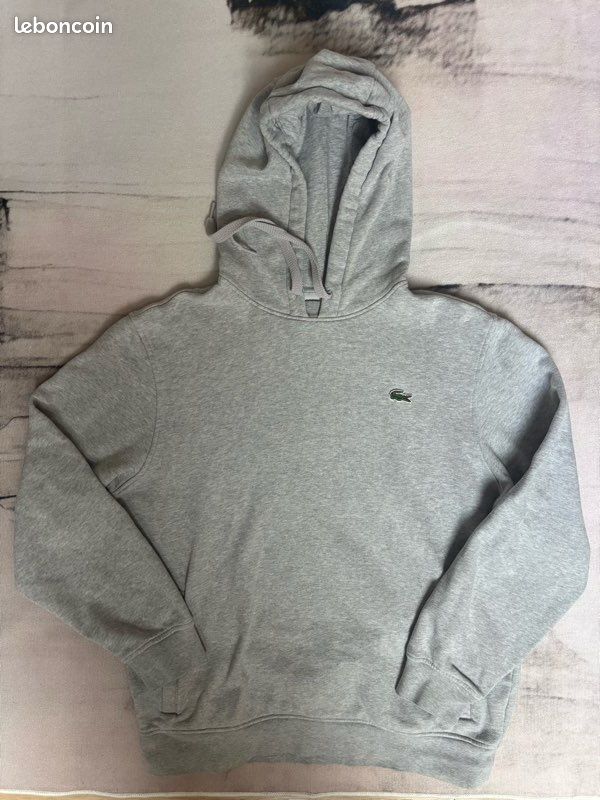 Sweat Lacoste à capuche taille S gris (image 4)