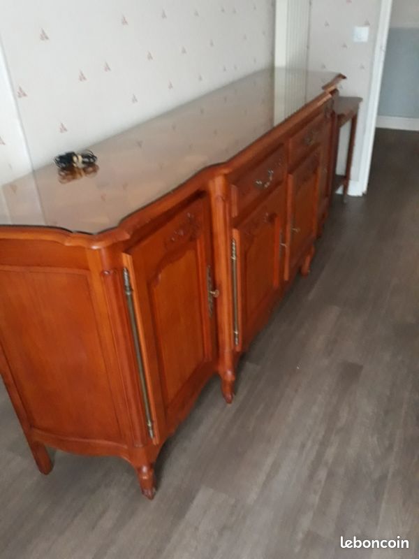 Meuble buffet bas en bois massif coul. Miel (image 1)