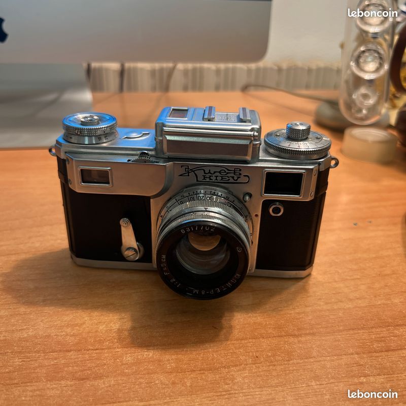 Lot Appareil Photo Kiev Télémétrique - Objectifs, Viseur, étui, Trépieds, Bakélite