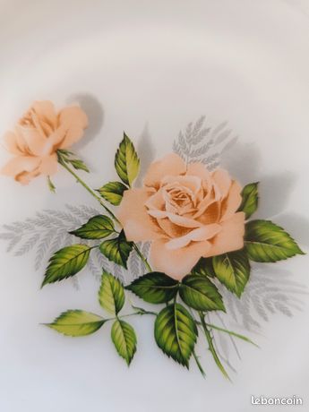 Lo de 4 coquetiers arcopal Céramique/Opaline/Opaline Floral,Végétal