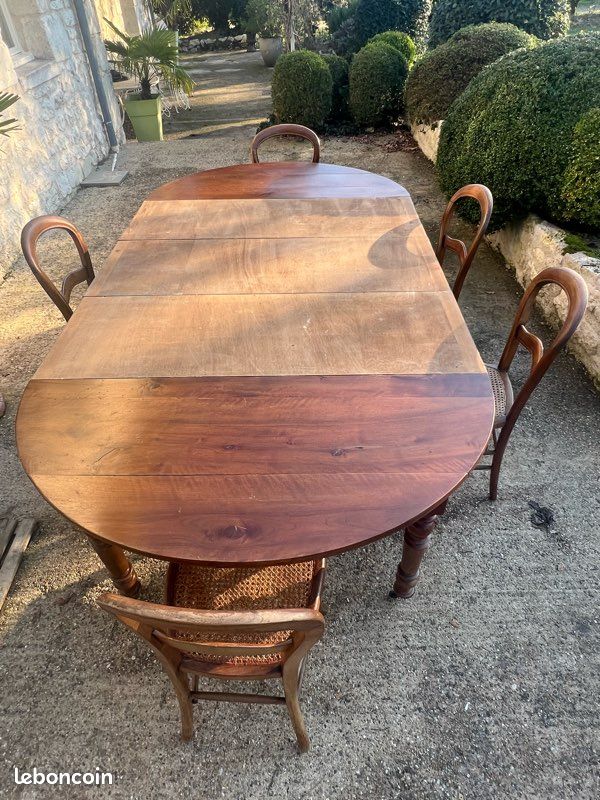 Ensemble table salle à manger acajou avec 2 rallonges (image 3)