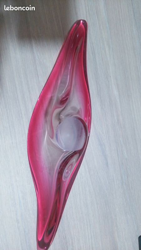 Coupe à fruits en verre vintage 1960 (image 2)