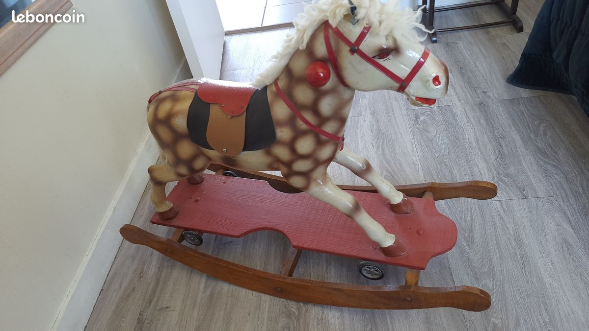 Jouet Ancien – Cheval En Carton – XIXe Siècle – Pièce De Collection
