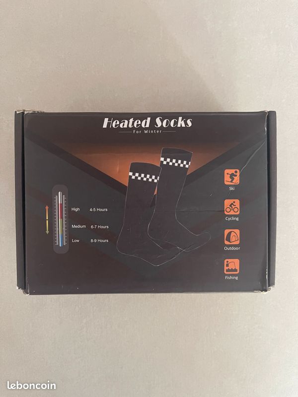 Chaussettes chauffantes rechargeables – Neuves, batterie 2x4500mAh (image 3)