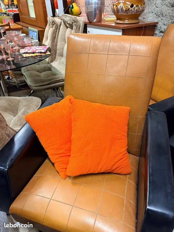 Coussin Vintage Seventies Rond 55 cm I L'Atelier Imparfait