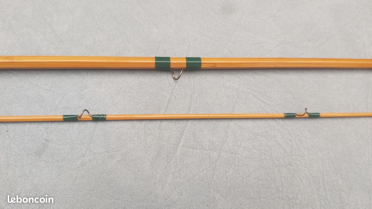 Pêche CANNE à MOUCHE 7'9p Bambou refendu Fly rod fishing Pezon et