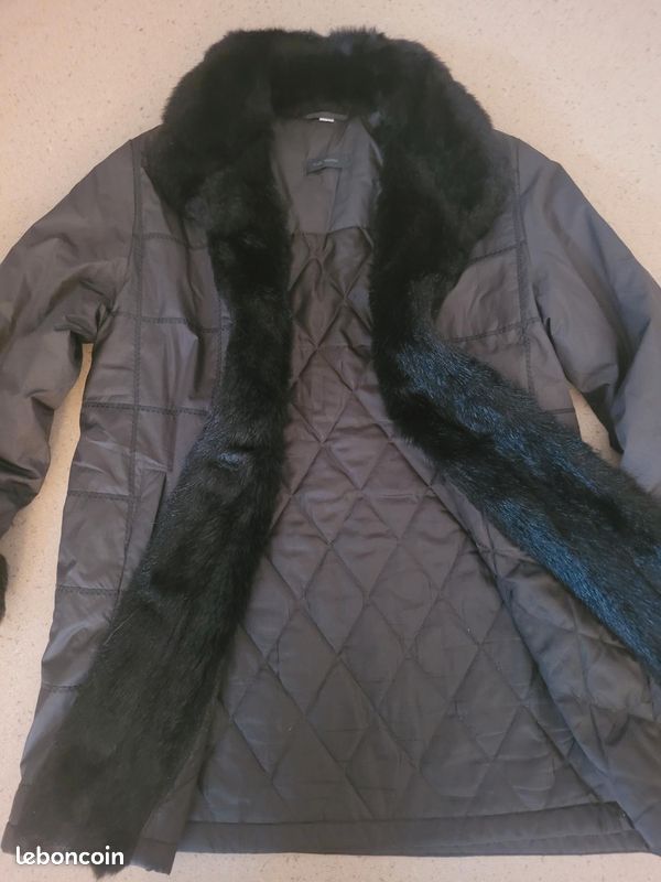 Manteau 3/4 marron chocolat T40 syl5640 (image 4)