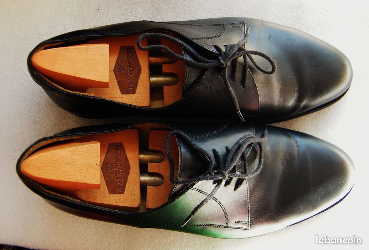 Chaussures en cuir noir Marbot (cousu Goodyear) tbe 45,5 46 homme (image 18)
