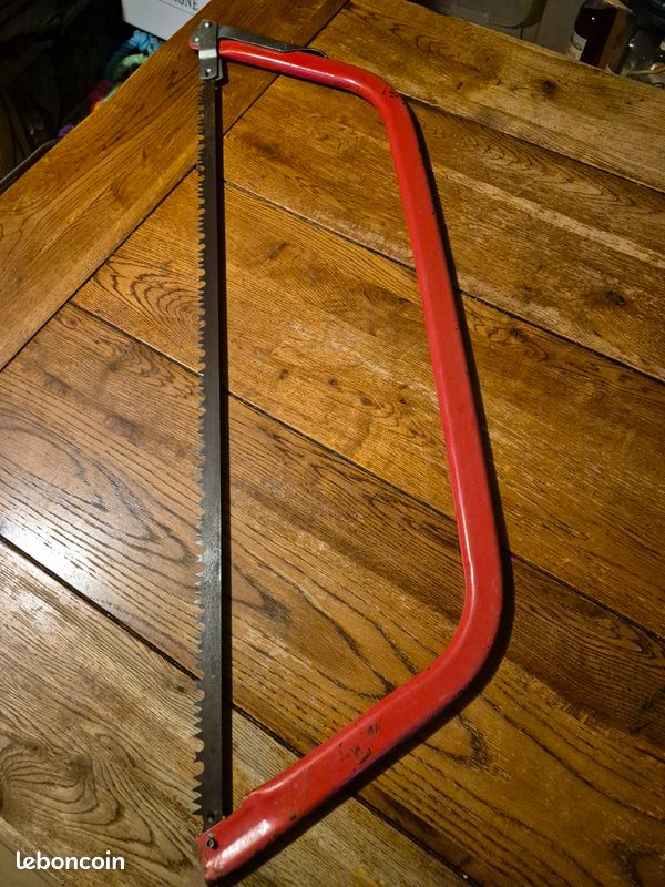 Scie à Main Vintage En Acier – Lame 84 Cm, Manche Bois – Pour Collection Ou Déco