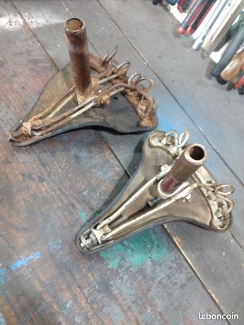 Ancienne selle vélo cuir excelsior - Équipements vélos