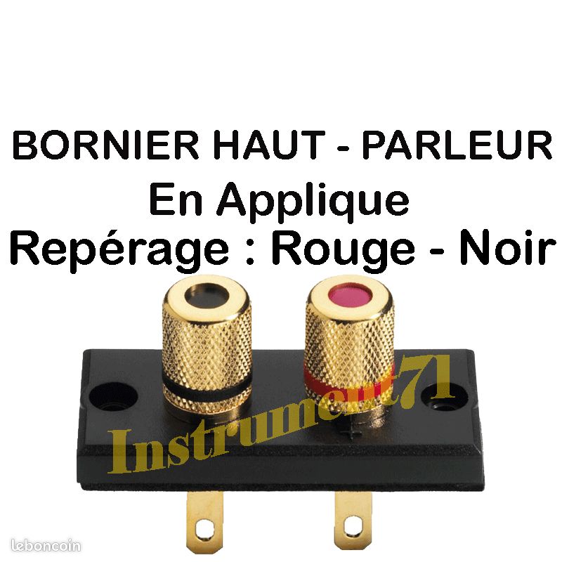 2 Paires De Borniers Pour Haut-Parleur Dorés - Câble 4mm Monacor (Ouvert)