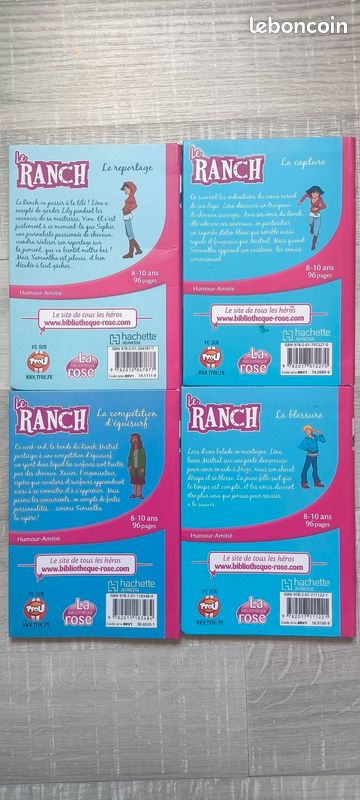 Lot 4 livres Le Ranch bibliothèque rose (image 2)