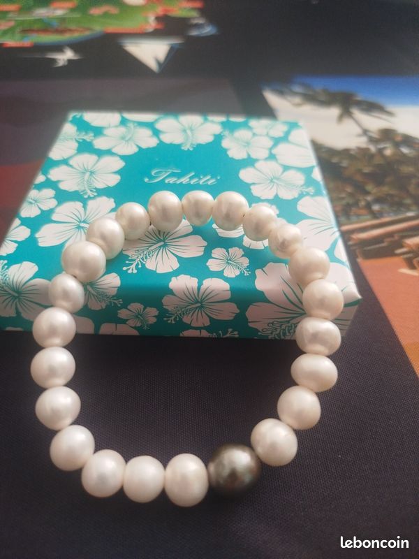 Promo : Lot De 3 Colliers En Perles De Tahiti - Neufs Avec étiquettes - Multicolore