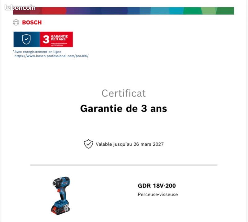 Visseuse à choc Bosch Professional GDR 18V-200 Brushless 200 Nm + batterie 4 Ah – Garantie 2027 (image 8)