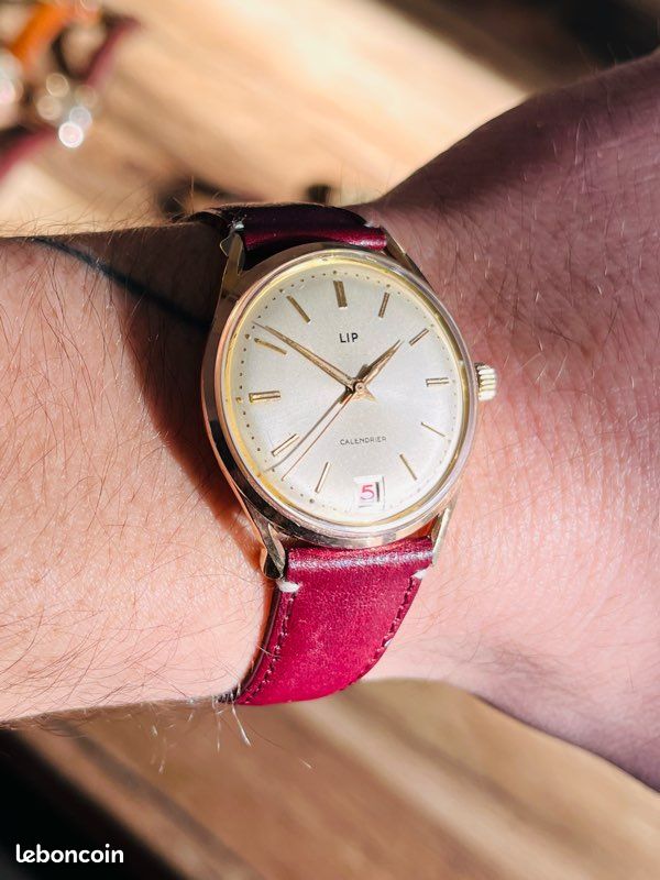 Montre Vintage LIP Calendrier (réf. 233 795) Avec Calibre R23C - Fonctionnelle, Unisexe Adulte