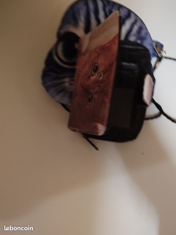 Sac en bandoulière et porte monnaie chat (image 5)