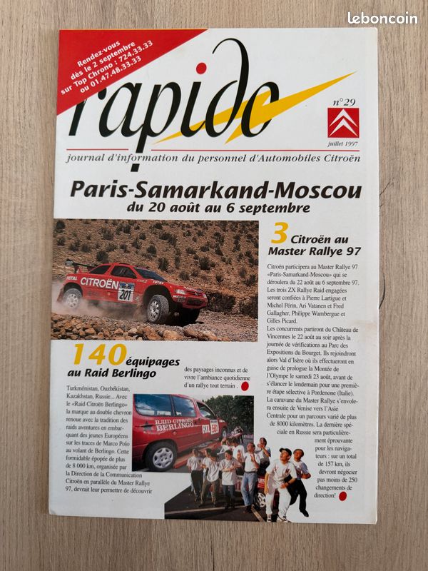 Citroën - magazine interne Rapido n° 29 - juillet 1997 (image 1)