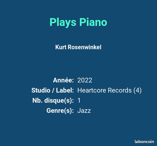 Plays Piano - Kurt Rosenwinkel (image 2)