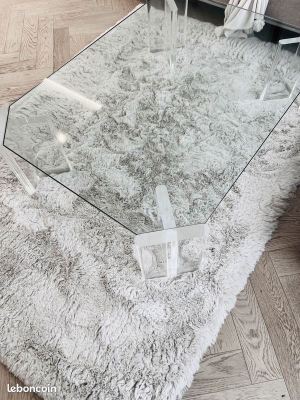 Table basse design en verre et plexi (image 1)