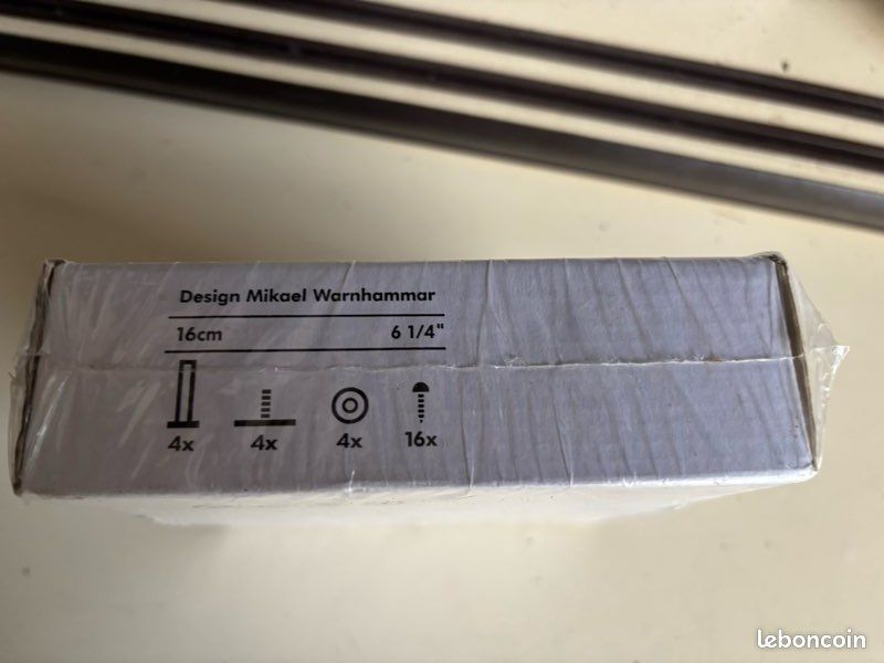 4 Pieds neufs avec visseries emballés de meuble IKEA modèle Capita pour cuisine et buffets (image 3)