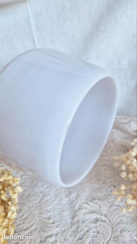 Ancienne applique, Ancien Abat-jour en opaline / porcelaine (image 7)
