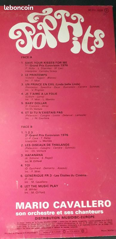 Vinyl 33T "hit parade chante" (image 2)
