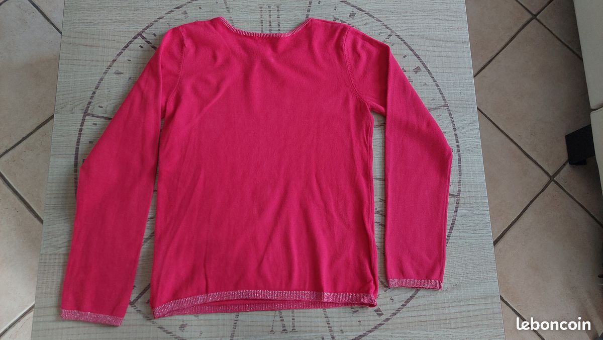 Pull Rose Brillant - Taille Unique - Occasion Très Bon état - Sans Marque