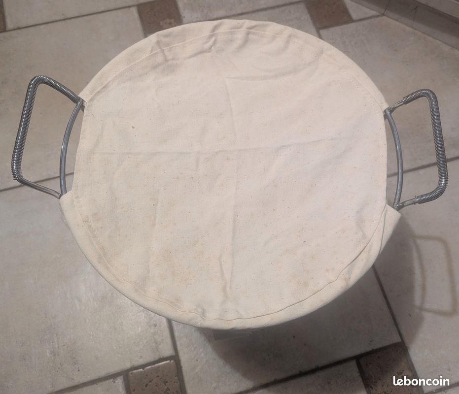 Corbeille a linge inox/coton (image 5)