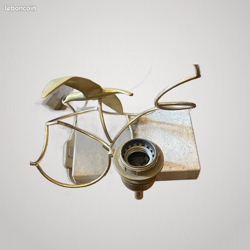 Lampe Vintage Lancia Lanciotto Galeotti Maison Charles Mouettes Laiton (image 13)