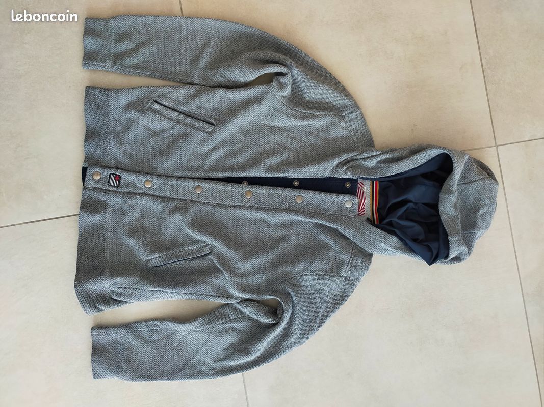 Veste à capuche IKKS grise garçon 14 ans (image 1)