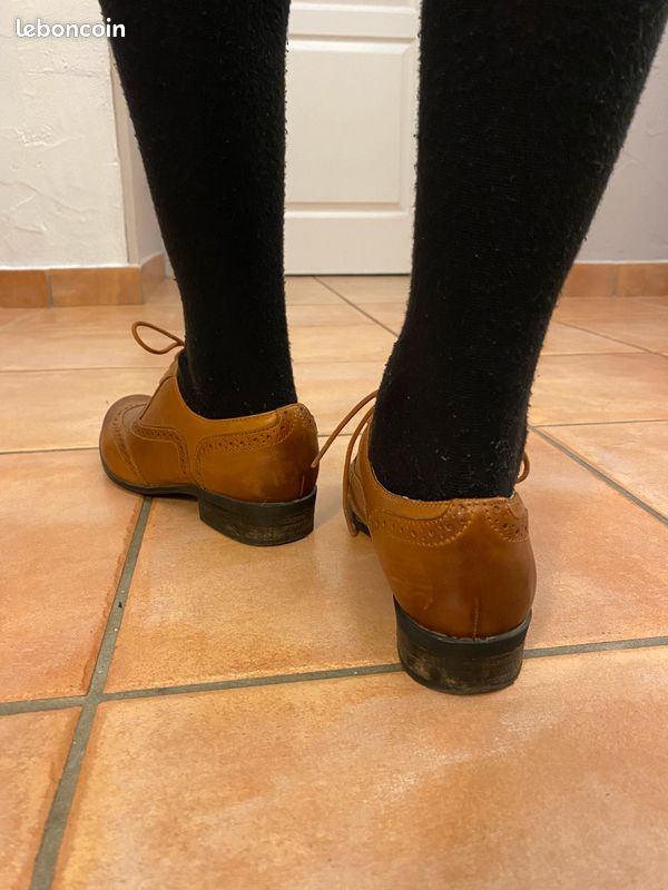 Derbies Clarks couleur camel 36 (image 4)