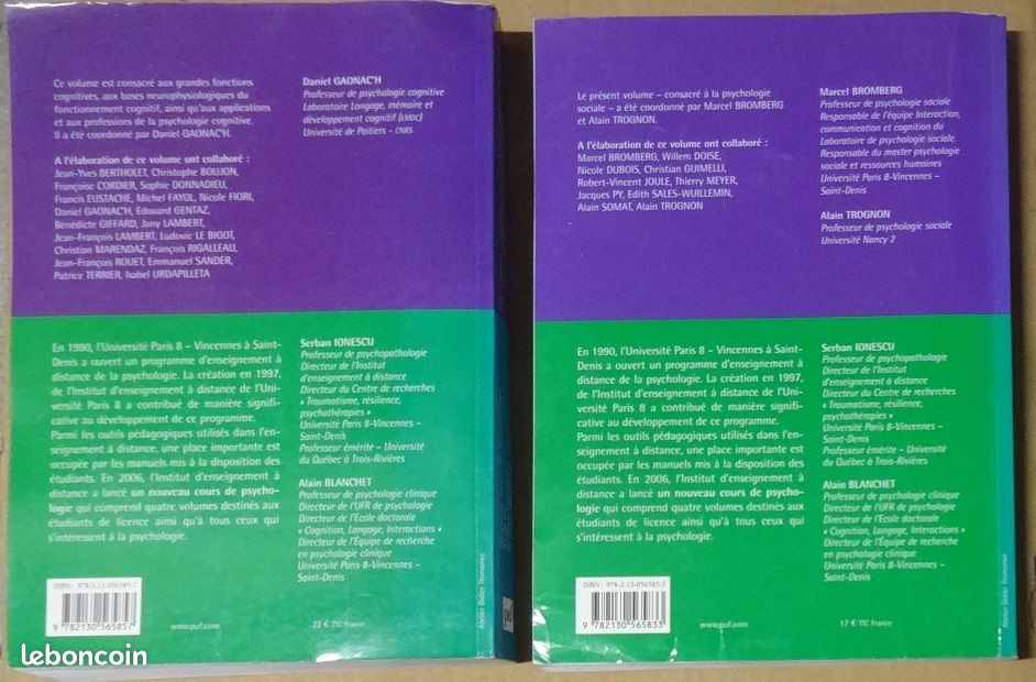 Lot de 4 livres universitaires de psychologie clinique et cognitive (niveau licence) (image 3)
