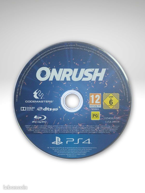 Playstation Onrush Ps4 Onrush PS4 PlayStation Jeux Vidéo Gaming Course Arcade Jeux Vidéo