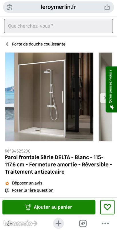 Paroie de douche coulissante (image 1)