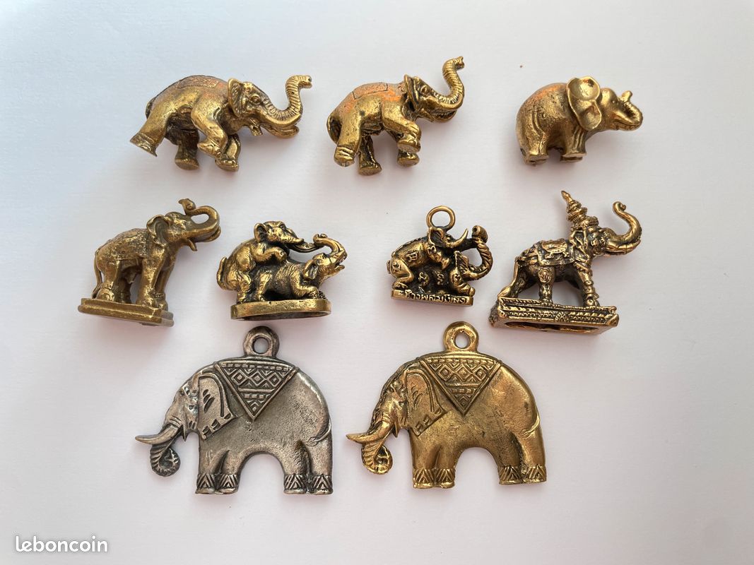 Purpledip 11792 Cadenas En Laiton Motif éléphant Royal