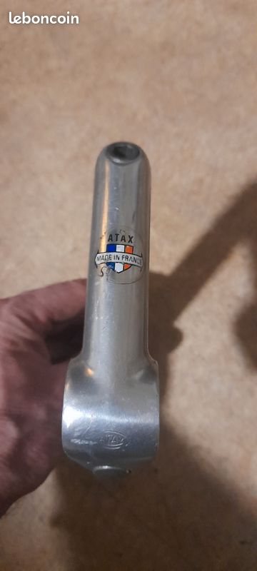 Potence Vélo Vintage ATAX Aluminium - Diamètre 22 Mm - Argenté (France)